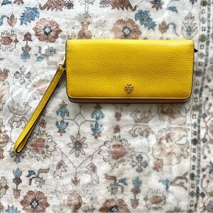 Tory Burch Yellow Wristlet Wallet